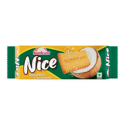 Sunfeast Nice Biscuit,Wheat,Coconut,142 Gm