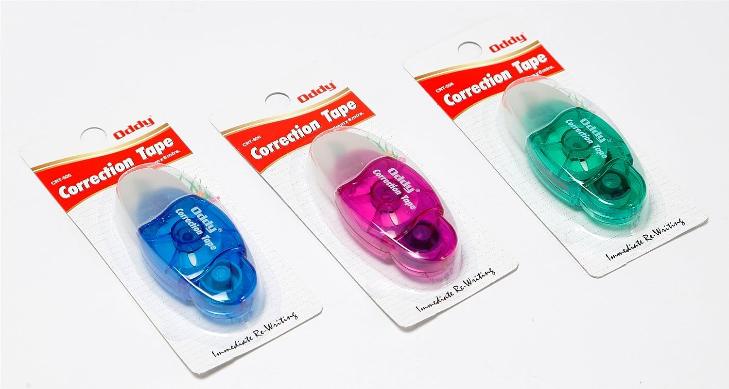 Oddy High Quality Correction Tape 5mm X 6 Mtrs. (Set of 6 Tape)