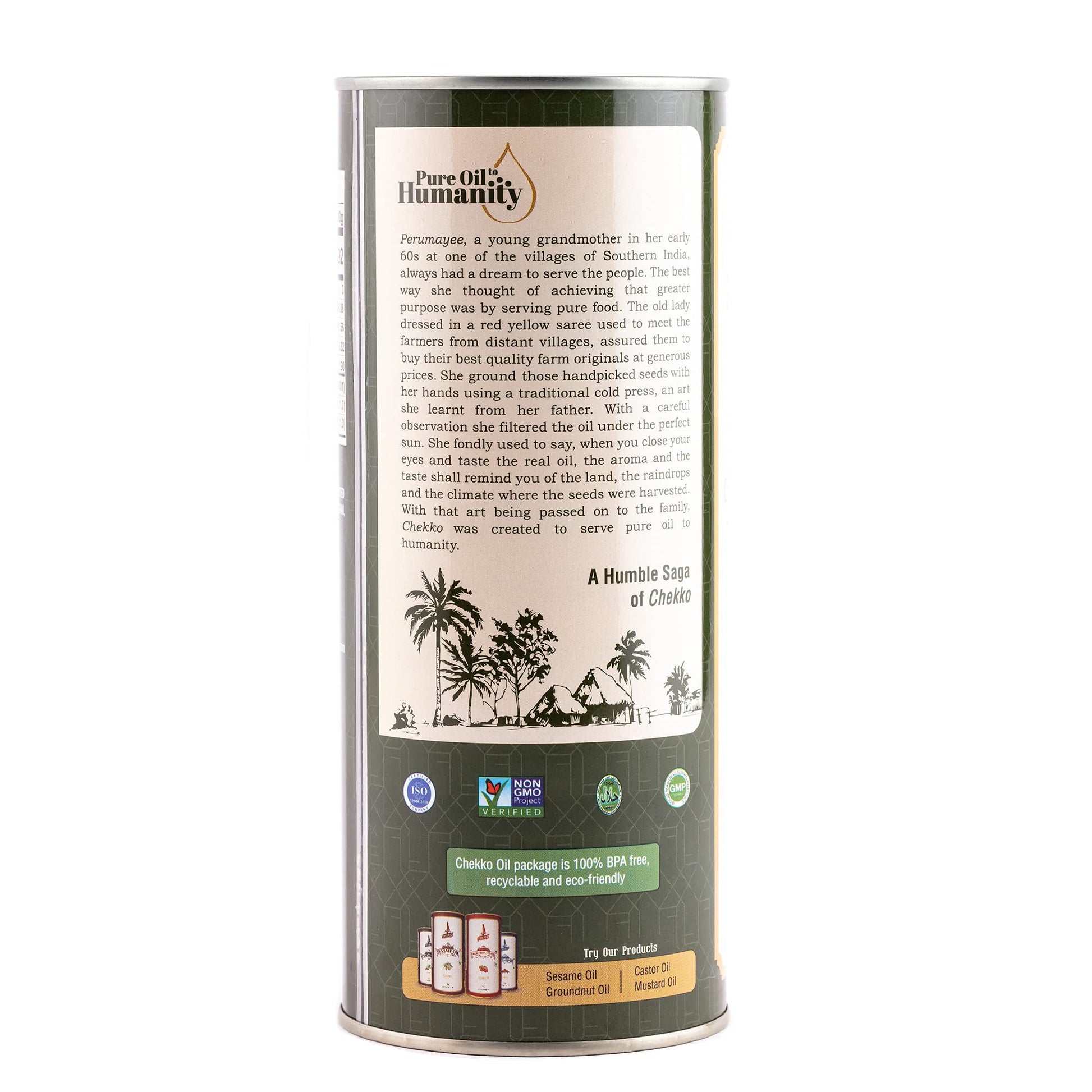 Chekko Cold Pressed Virgin Coconut Oil for Cooking Food, Massage, Diet, Oil Pulling, 100% Natural (1 LTR / 500 ml) (1 Ltr)