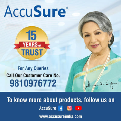 AccuSure Instant Digital Simple Glucometer Kit |with 25 Strips,10 Lancet,1 Lancing device for Accurate Blood Glucose Sugar Testing Machine