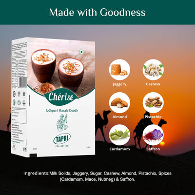 Cherise Tapri Premium Jodhpuri Masala Doodh, Instant Milk Premix (23 g x 7 Sachets)