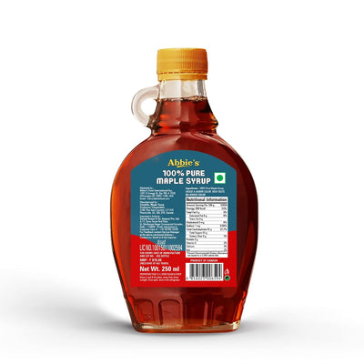 Abbie's Pure Maple Syrup,334.6 G (250 Ml)Non Gmo,Gluten Free,Natural Sweetned,Product Of Canada,Grade A,Good For Pancakes,Waffles,Oatmeal,Coffee,Tea,Granola,Frosting,Marinade Dressing,Liquid