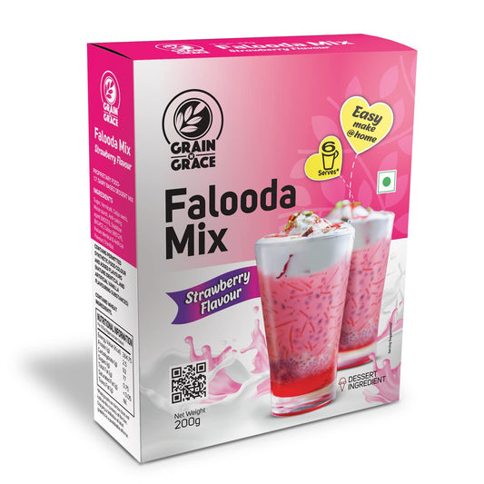 Grain n Grace Falooda Mix - Strawberry Flavour (200g)