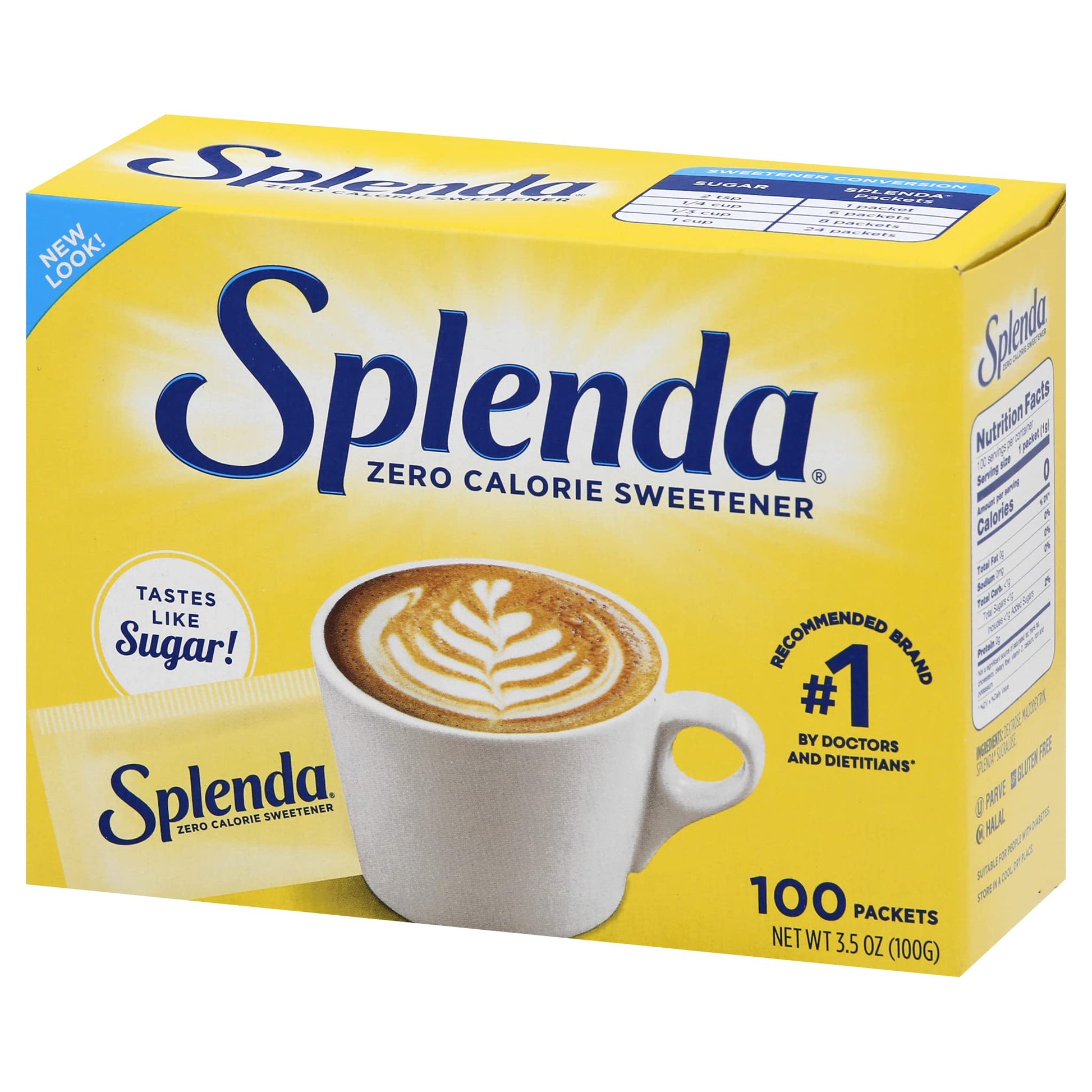 Splenda No Calorie Sweetener Packets, 100g