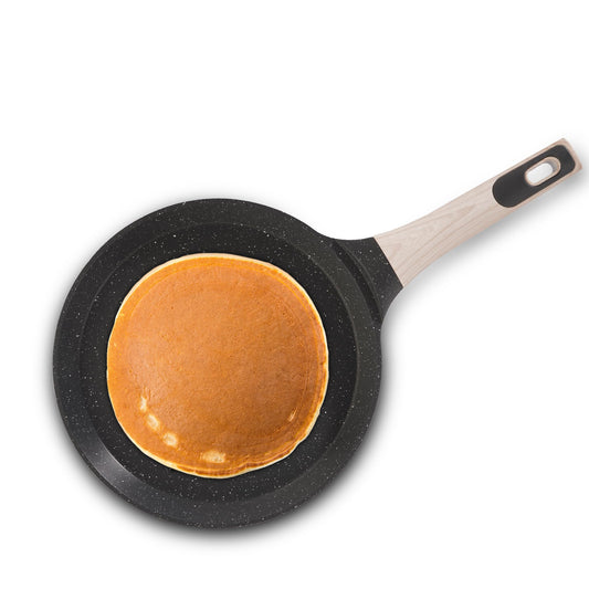 AGARO Imperial Granite Non Stick Tawa, 24 cm, Cast Aluminium Body, Tawa for Dosa/Paratha/Omlette, Gas & Induction Compatible