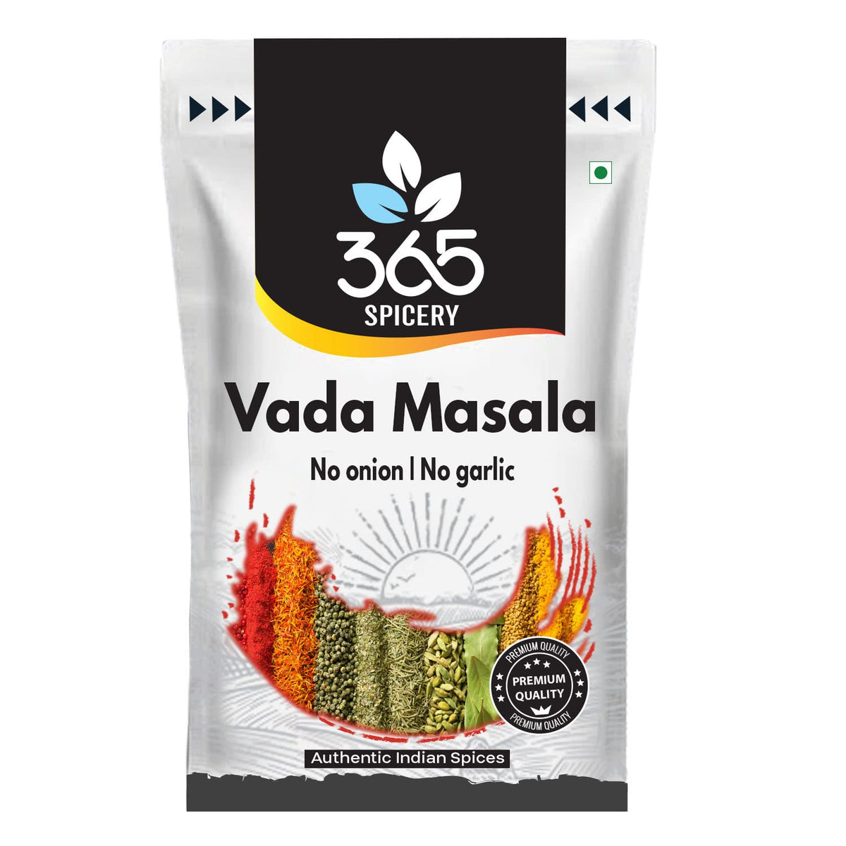 365 SPICERY JAIN Vada Masala | Authentic Blend of Coriander Seeds, Sesame Seeds, Chilli, Turmeric, Cumin Seeds, and More -100 gm, Pouch