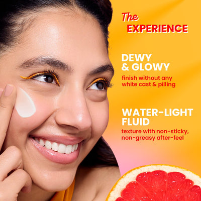 DOT & KEY Vitamin C + E Super Bright Sunscreen Spf 50 In-Vivo Tested | Water-Light,UVA/UVB & Blue Light Protection|For Even Toned & Glowing Skin|With Liquid Spf 50+++| No White Cast| For All Skin Types | 30G