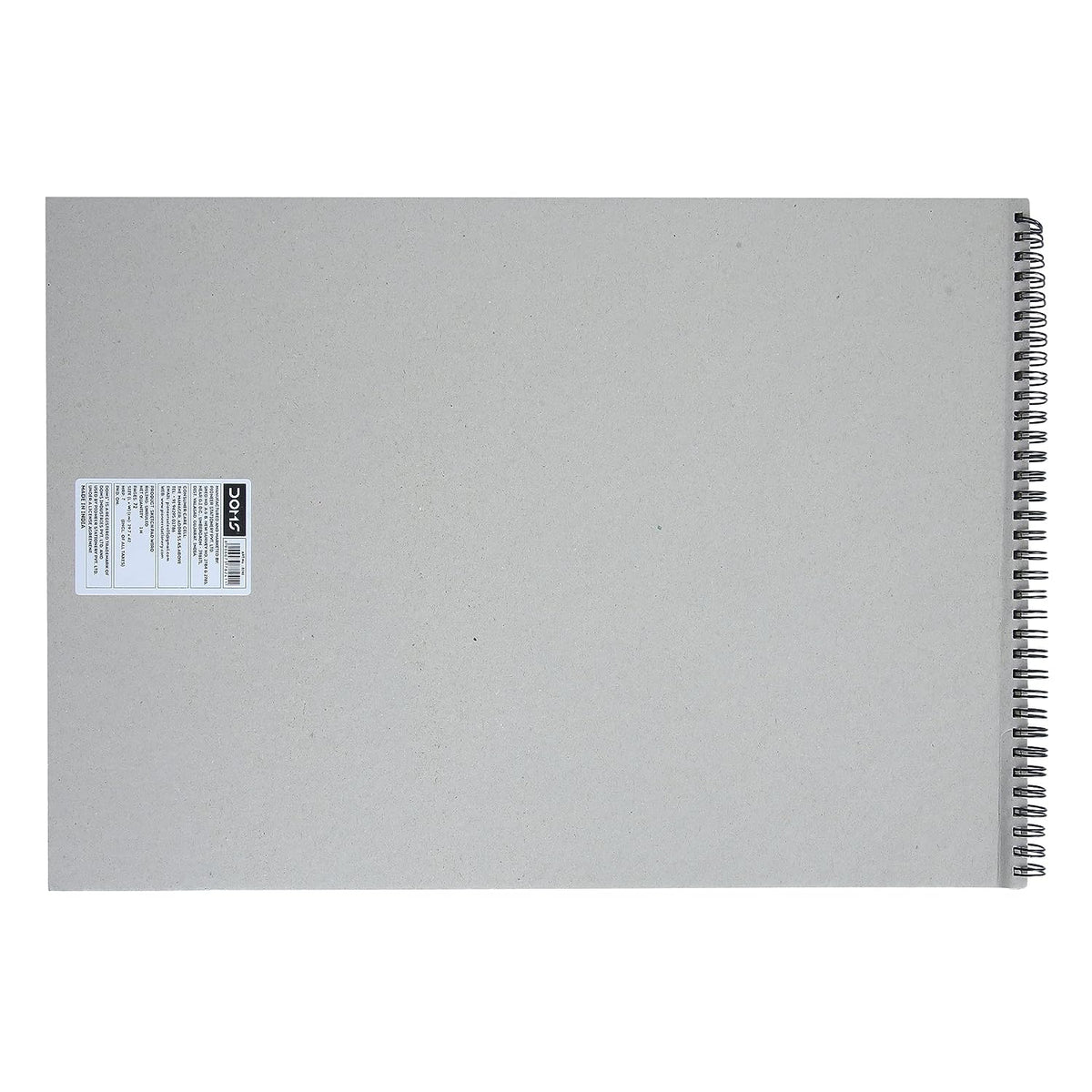 Doms Wiro Binding Notebook | Sketch Pad | Plain | 150GSM | 72 Pages | 29.7 x 42 cm | Pack of 1