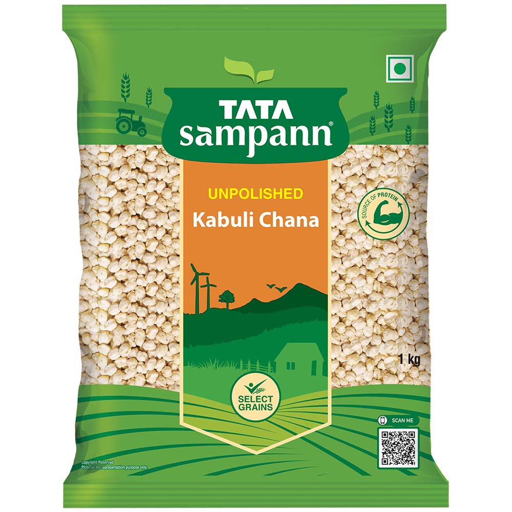 Tata Sampann Kabuli, 1kg (Free Tata Sampann Turmeric Powder 100g)
