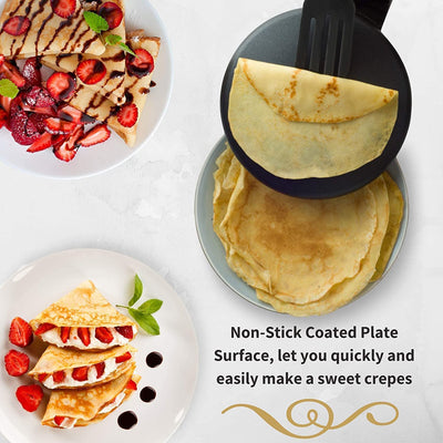 COLBEX® Electric Griddle Crepe Maker Hot Plate Cooktop Non-stick Coating Automatic Temperature Control, Dosa Maker, Dhosa, Fully automatic pancake pan (110V-220V)