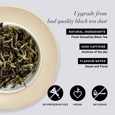 Clive Road Darjeeling - 50+ Cups, Premium Tea Tin, Champagne of Teas, Muscatel & Fruity Flavour, Garden Fresh, Iced/Hot Black Tea, Second Flush Quality, 100 g