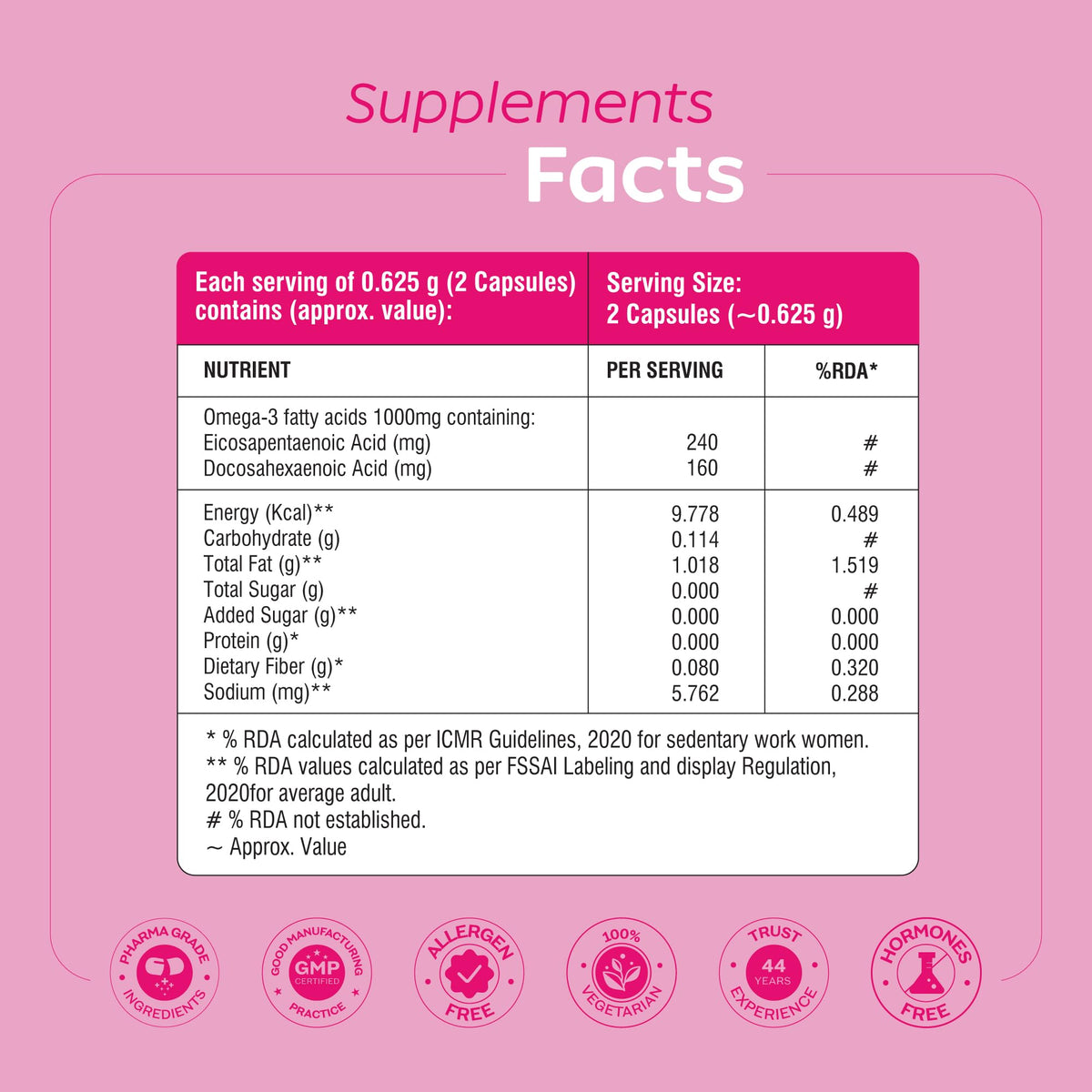 Arth Veg Omega-3 Heart Health Capsules