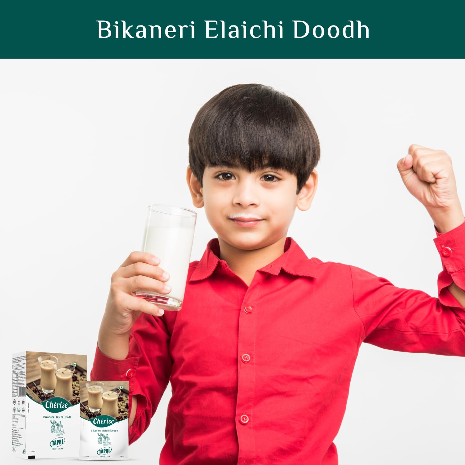 Cherise Tapri Premium Bikaneri Elaichi Doodh, Instant Milk Premix (23 g x 7 Sachets)