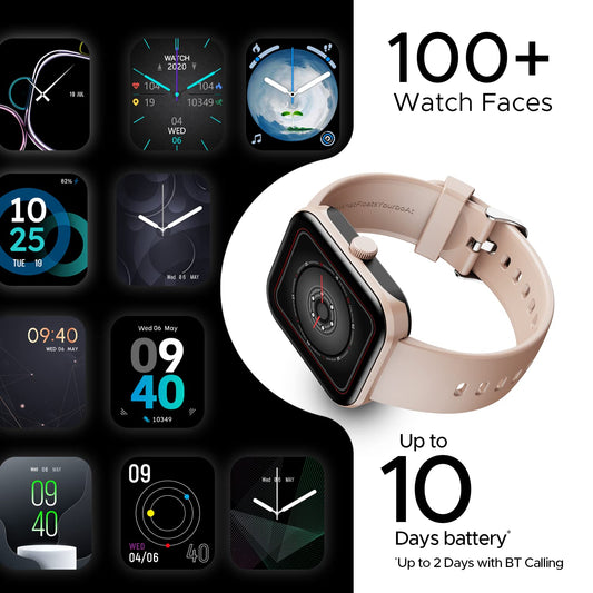 boAt Ultima Call Max Smart Watch with 2" Big HD Display, Advanced BT Calling, 100+ Sports Modes, 10 Days Battery Life, Multiple Watch Faces, IP68, HR & SpO2, Sedentary Alerts(Cherry Blossom)