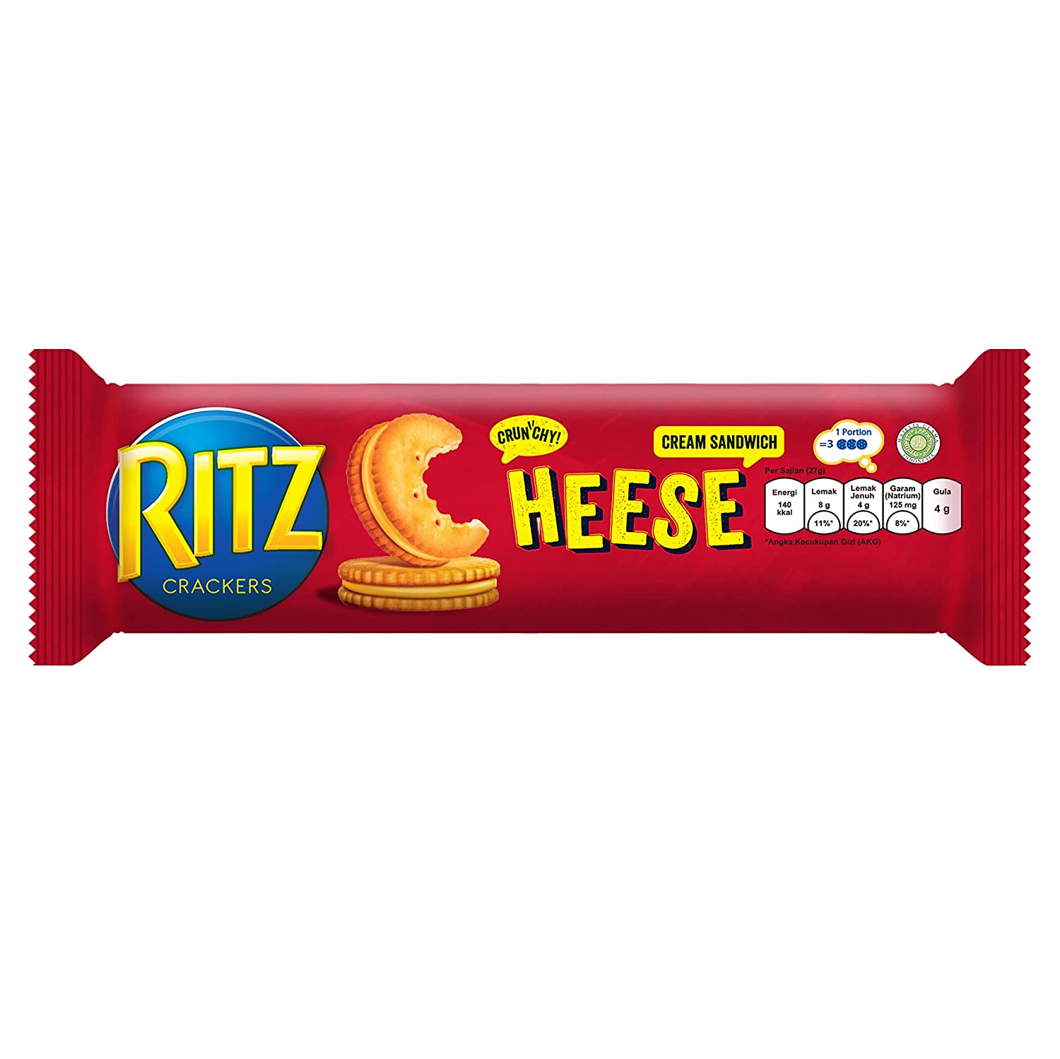 Ritz Cheese Cream Sandwich Cracker Biscuits, 100 g, Red – Himkhand