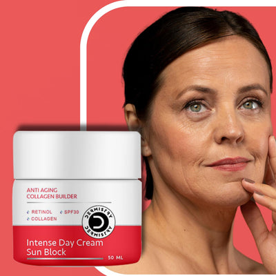 Dermistry Anti Aging Moisturizer SPF 30 Day Cream I Collagen Builder Retinol Repairs Fine Lines Wrinkles I Skin Moisturizing Firming Intense Nourishing I Men Women I 50ml