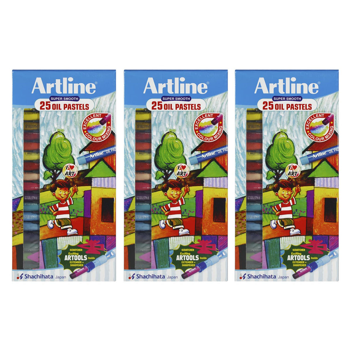 Artline Non-Toxic 15 Shades Oil Pastel