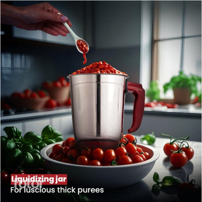 ACTIVA Plastic Pluto Pro Mixer Grinder, 500W, 3 Jars (White) 2 Year Warranty (Ivory Maroon), 500 Watts