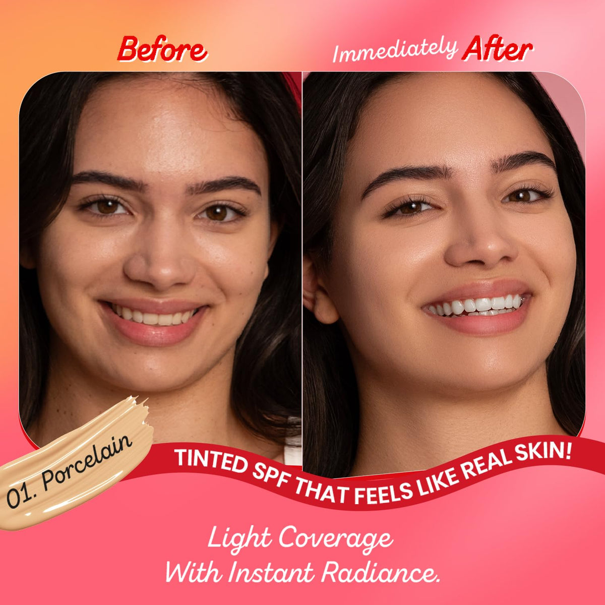 Dot & Key Strawberry Dew Tinted Sunscreen SPF 50+ Pa++++ - 01 Porcelain In- Vivo Tested | Protection Against UVA & UVB | Broad Spectrum, Water & Sweat resistant | For All Skin Types | 50ml