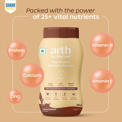 Arth High Protein Nutrition Powder - Choco Hazelnut Flavour