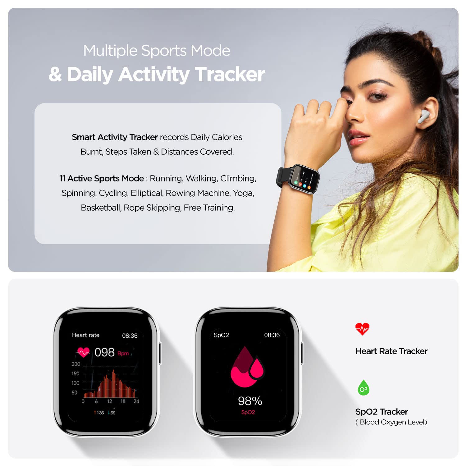 boAt Matrix Smart Watch with 1.65” AMOLED Display, Always On Mode, Slim Premium Design, Heart Rate & SpO2 Monitoring, Health Ecosystem & Multiple Sports Modes, 3ATM & 7 Days Battery Life(Pitch Black)