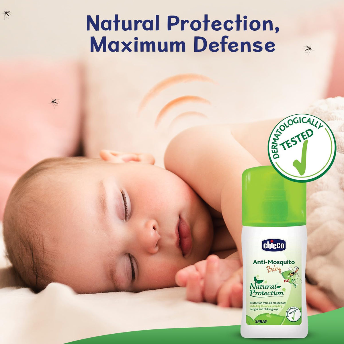 4x Chicco Anti-Mosquito Spray - 100 ML each - Pack of 4