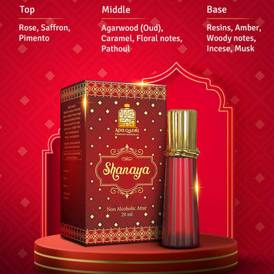 AdilQadri Shanaya Attar | Arabic & French Blend | Unisex Non-Alcoholic Roll-On | Long Lasting Attar - 12 ML