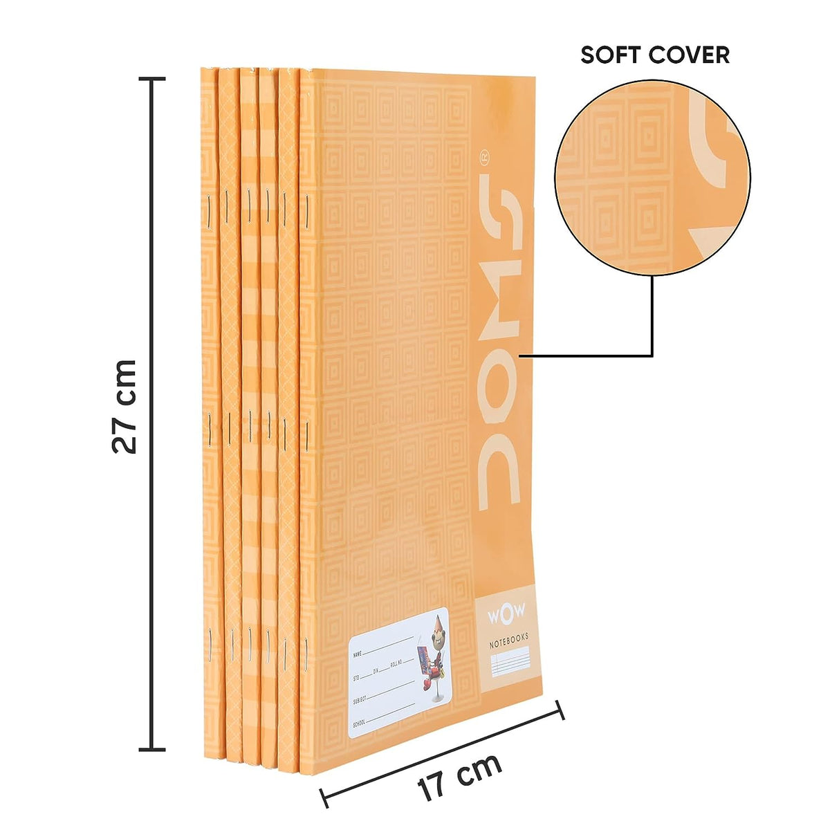 Doms Brown Cover Notebook - Single Line