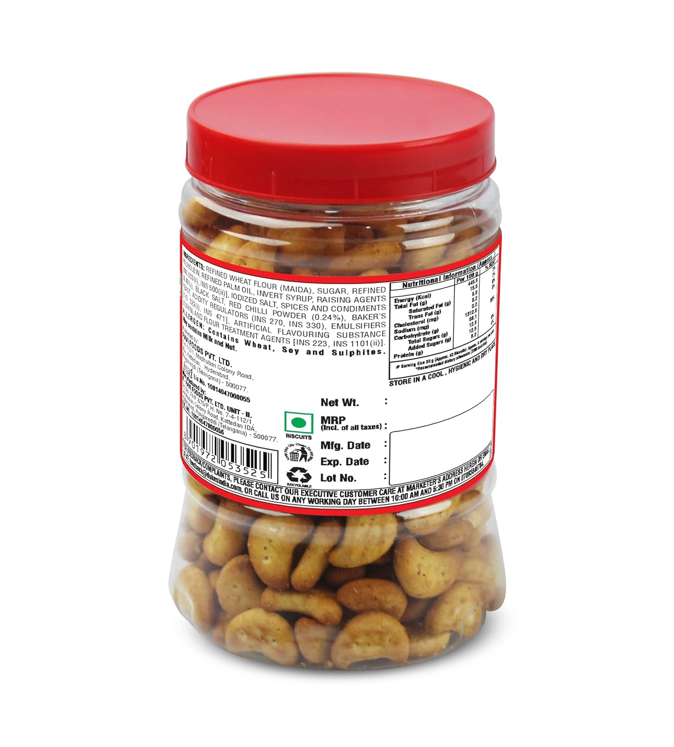 Dukes Nibbles Masala Crackers 150G