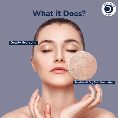 Dermistry Pure 2% Hyaluronic Acid 1% PGA Vitamin B5 Face Serum for Sensitive & Dry Skin Intense Hydrating Moisturiser for Day Night Deep Moisturizing Elasticity Plumpiness Soft Supple Skin 30ml