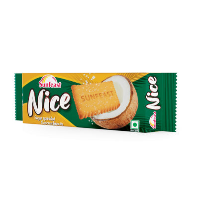 Sunfeast Nice Biscuit,Wheat,Coconut,142 Gm