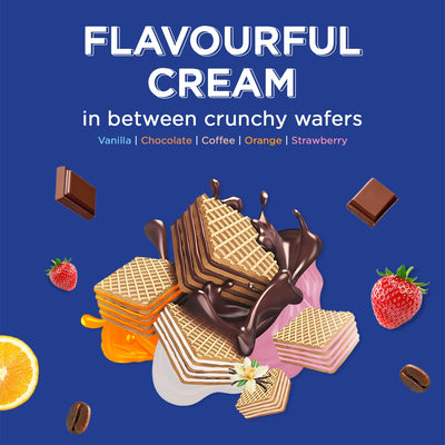 Equal Assorted Wafers Cube (Sugar-Free) | Pack of 5 (100g each) | 0% Added Sugar | Flavoured Wafers | Crispy Creamy Wafers | Crunch Anytime Anywhere