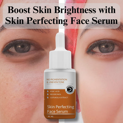 Dermistry 2% Kojic Acid Pigmentation Dark Spots Tan Removal Face Serum, Skin Lightening Brightening Glowing Fairness Glow Men Women, Removes Melasma Blemishes Acne Marks Uneven Tone Tanning