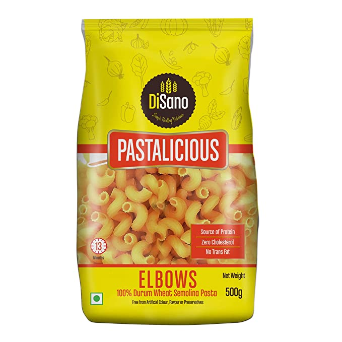 DiSano Pastalicious 100% Durum Wheat Macroni Pasta, Elbow, 500g