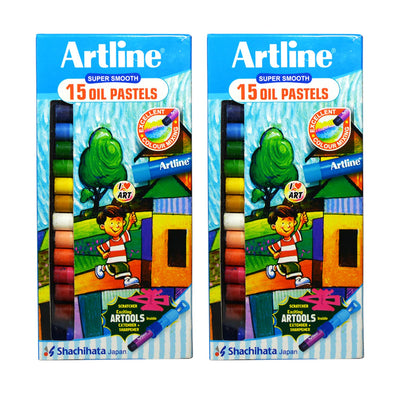 Artline Non-Toxic 15 Shades Oil Pastel