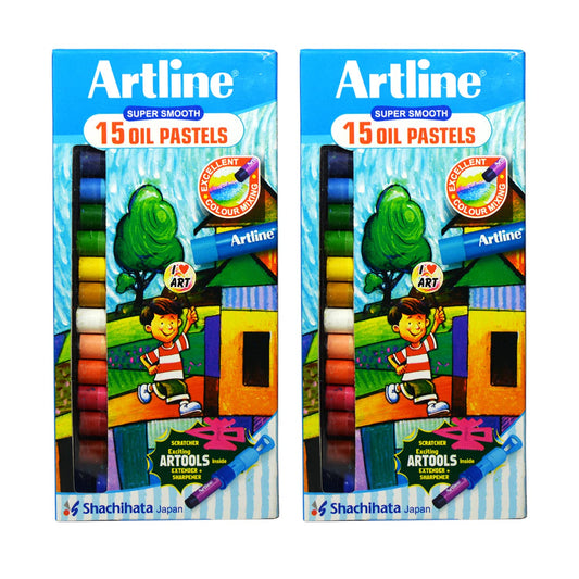 Artline Non-Toxic 15 Shades Oil Pastel