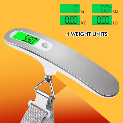 Billebon Weighing Scale for Luggage with LCD Display. 50kg Weighting Scale Limit Weighing Machine Suitable for Flights and Travel Bags