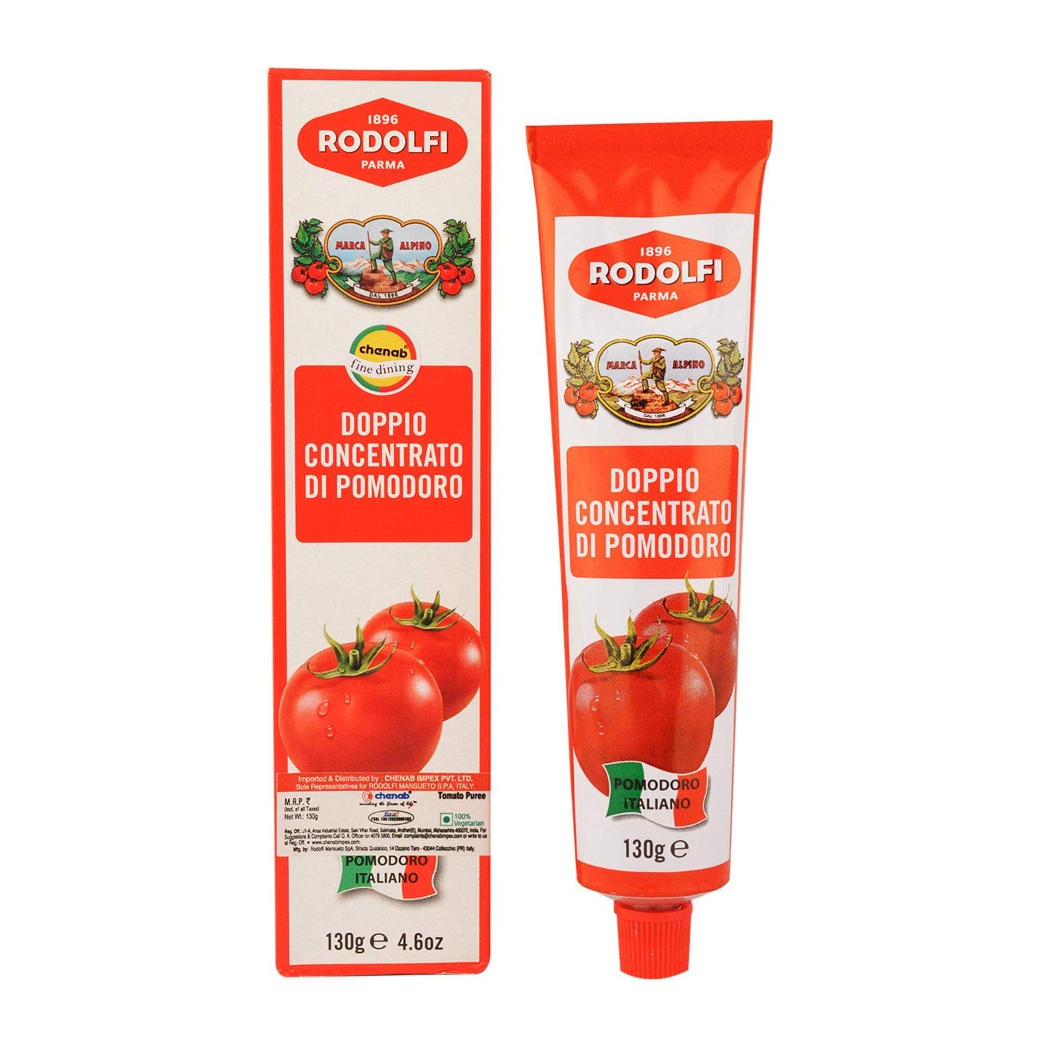 RODOLFI PARMA 1896 Tomato Paste Tube, 130Gram