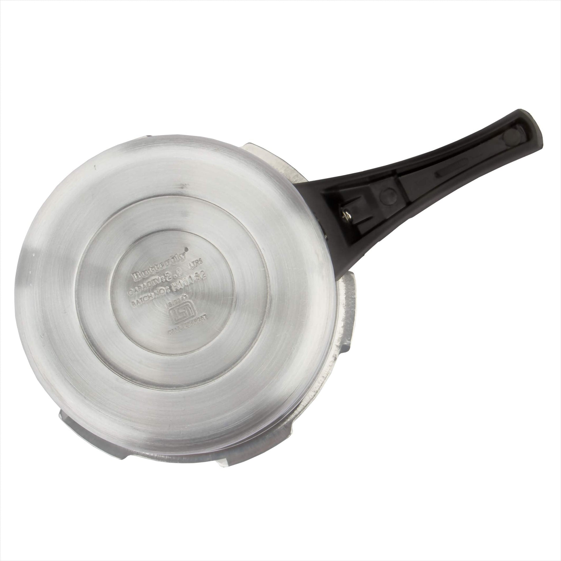Butterfly Cordial 2, 3 & 5 Litres Pressure Cookers | Outer Lid | Food Grade Virgin Aluminium | Gas Stove Compatible | ISI Certified | 2 Years Manufacturer's Warranty | Silver