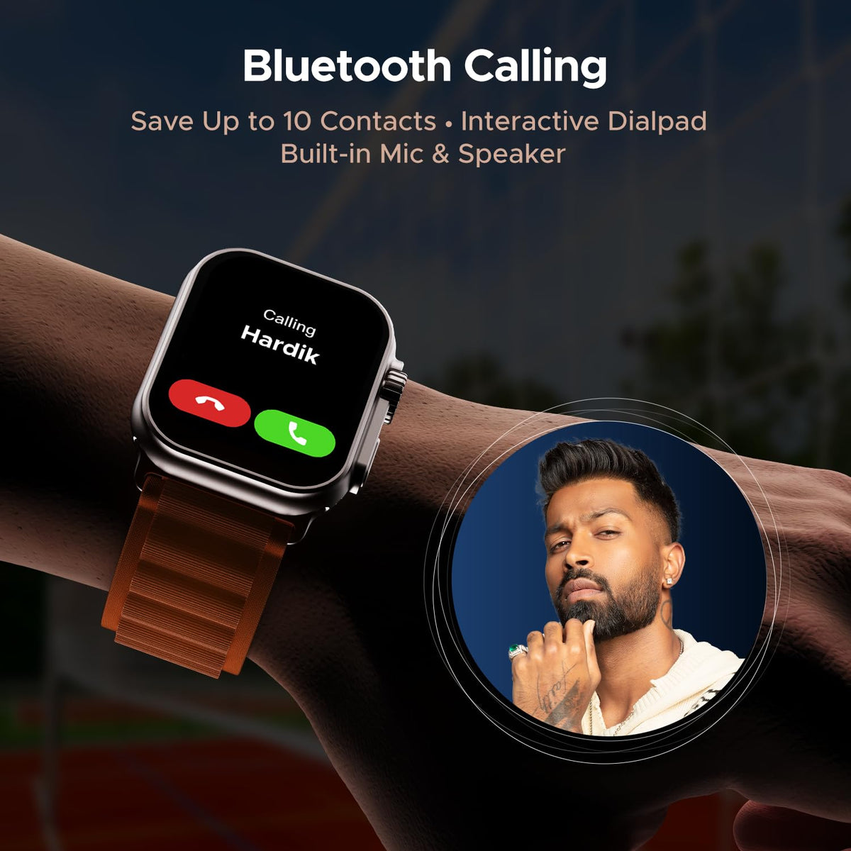 boAt Wave Elevate Pro Smart Watch w/ 1.96" AMOLED Display, BT Calling,Coins,Rugged Metal Body,Functional Crown,Always on Display,100+Sports Mode,HR & SpO2(Royal Orange)