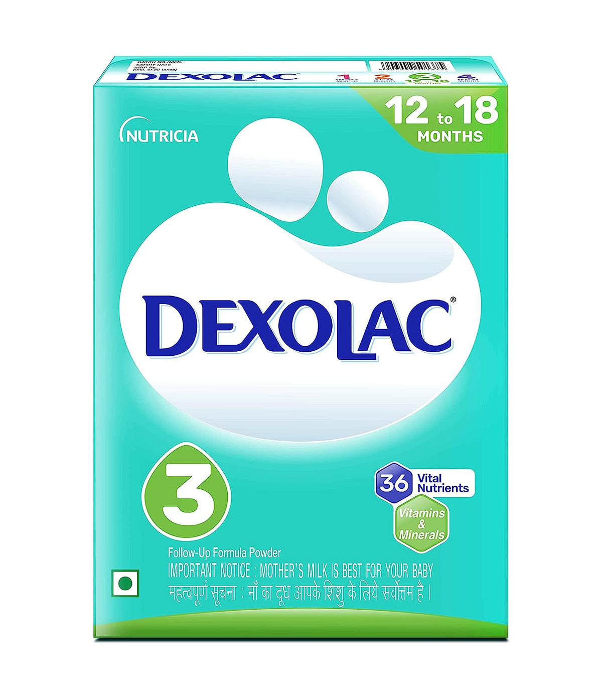 Dexolac Follow Up Infant Formula Milk Powder for Babies - Stage 3 (12 to 18 months)