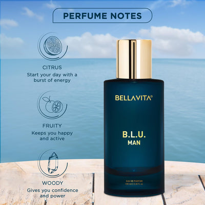 Bella Vita Luxury Men Best Of Liquid Perfumes Combo, Pack Of 3 Premium Long Lasting Edp Fragrance Aquatic Scents - G.O.A.T, B.L.U, Klub, 100 Ml Each