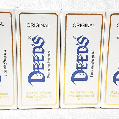 Almas Deeds Fresh Roll On Perfume, 8Ml Each (Pack Of 4) For Unisex