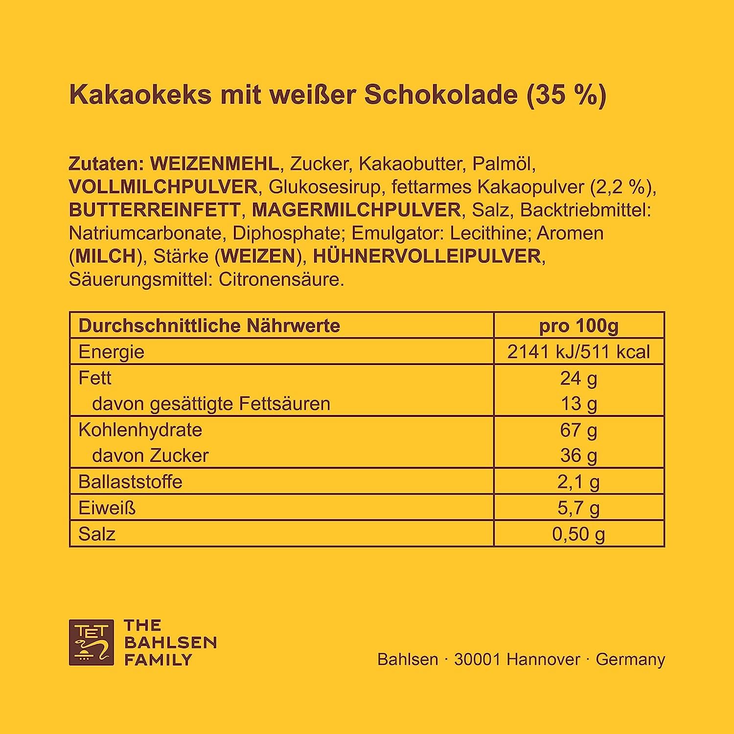 Bahlsen Leibniz Minis Black & White Cocoa Biscuit Covered With White Chocolate 125 grams