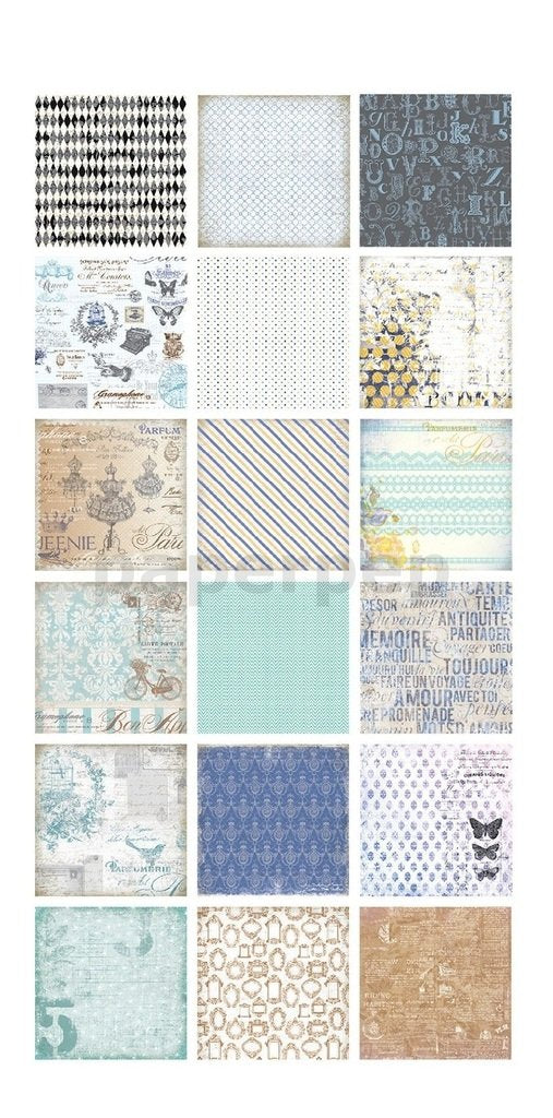 Eno Greeting Pattern Paper Book 7" X 7" Retro A