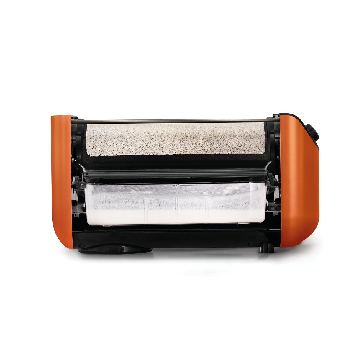 EVOCHEF EC Flip Automatic Dosa Maker, 1-Minute Dosas, 360° Food Grade Coated Roller, Easy Cooking Time & Thickness Control, Touch Controls, Compact & Portable, 1600W, 1 Year Warranty, Metallic Orange