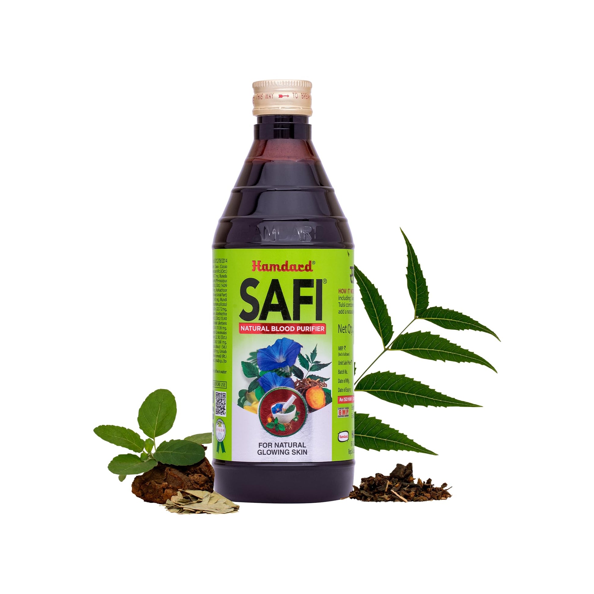 2x Hamdard Safi Blood Purifier Syrup for Healthy & Glowing Skin -  500ml each (Pack of 2)