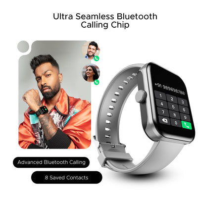 boAt Ultima Call Max Smart Watch with 2" Big HD Display, Advanced BT Calling, 100+ Sports Modes, 10 Days Battery Life, Multiple Watch Faces, IP68, HR & SpO2, Sedentary Alerts(Cool Grey)