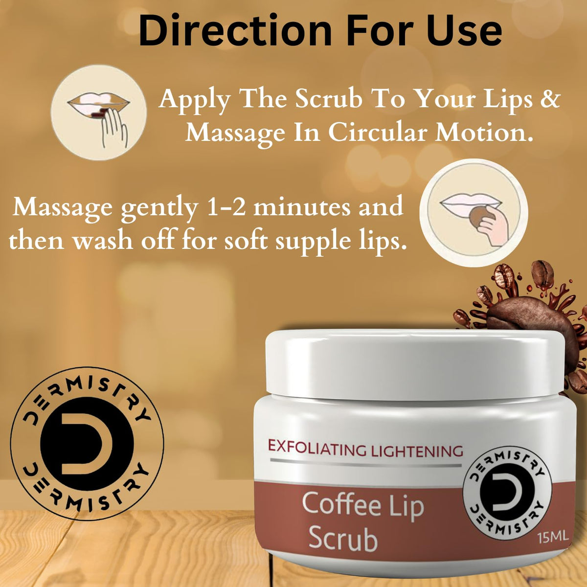 Dermistry Cocoa Butter Lip Care Tint Balm Plumping Nourishing Retinol SPF 10 for Glossy Lips + Exfoliating Lightening Coffee & Sugar Lip Scrub for Deep Dry Chapped Lips for Women Men Girls (Pack of 2)