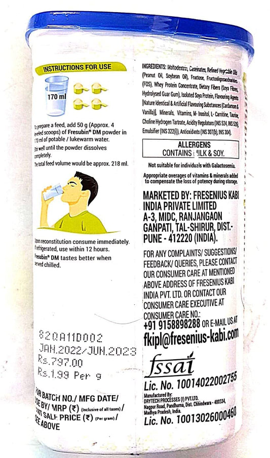 Fresenius Fresubin-DM Nutritionally Balanced Meal Replacement Diabetics Powder (400 gm)